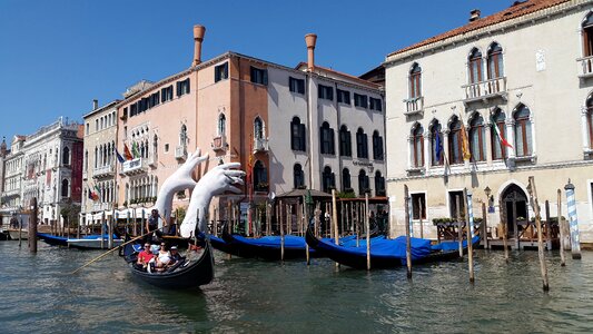 Water channel gondolas photo