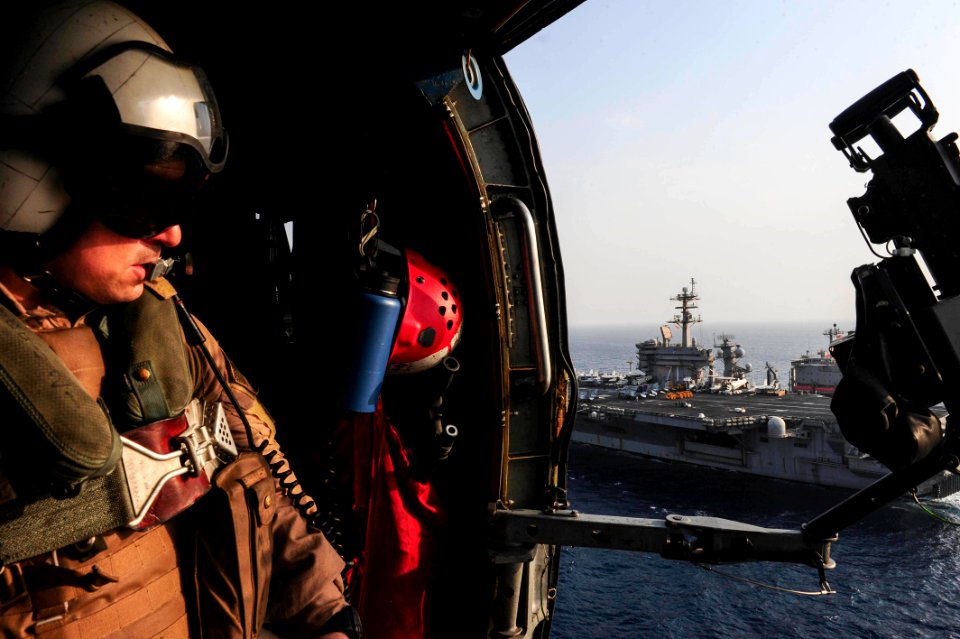 USS Theodore Roosevelt replenishment at sea 150812-N-FI568-225