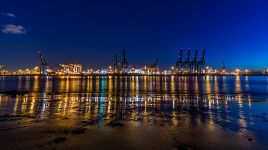 Pier sky elbe photo