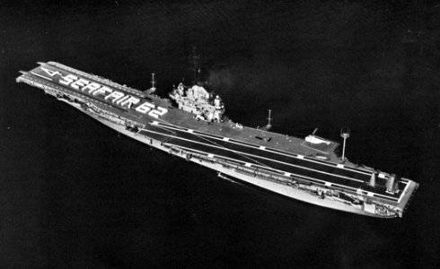 USS Ticonderoga (CVA-14) off Seattle in 1962