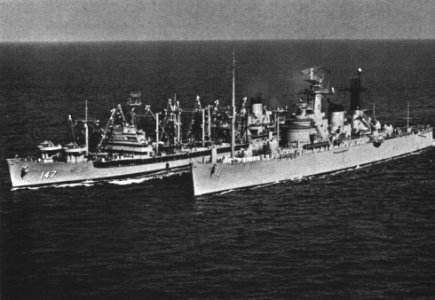USS Truckee (AO-147) refuels USS Northampton (CLC-1) c1962