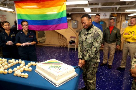 USS Tripoli (LHA 7) holds a Pride Month observance