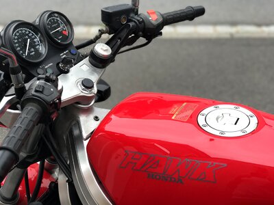 Red bike chrome photo