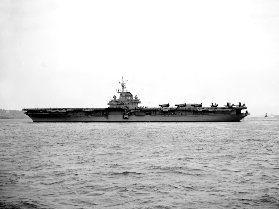 USS Ticonderoga (CVA-14) underway c1954
