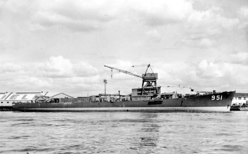 USS Turner Joy (DD-951) at the Puget Sound Bridge and Dredging Company on 1 July 1958 photo