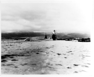 USS Utah (AG-16) capsized on 7 December 1941 (NH 50856)