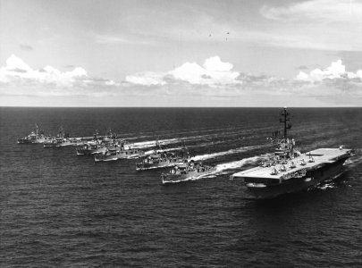 USS Valley Forge (CVS-45) underway with Task Group Alfa in 1959