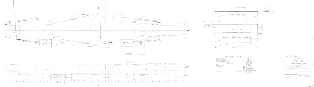 USS United States (CVA-58) preliminary design drawing, 18 September 1947