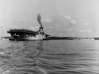 USS Valley Forge (CV-45) leaves Trincomalee in March 1948