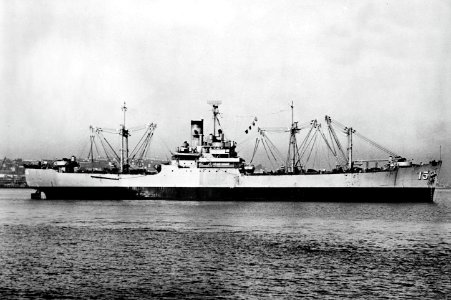 USS Vesuvius (AE-15) off the San Francisco Naval Shipyard on 3 March 1953 (6927562) photo