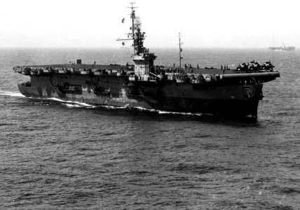 USS Wake Island (CVE-65) underway off Guam June 1945
