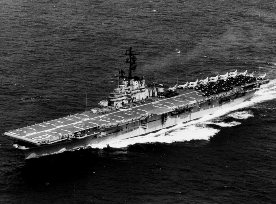 USS Valley Forge (LPH-8) transporting A-4 Skyhawks c1965