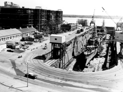 USS Vesole (DD-878) FRAM at Philadelphia NS 1964