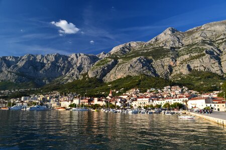 Mountains sky water photo