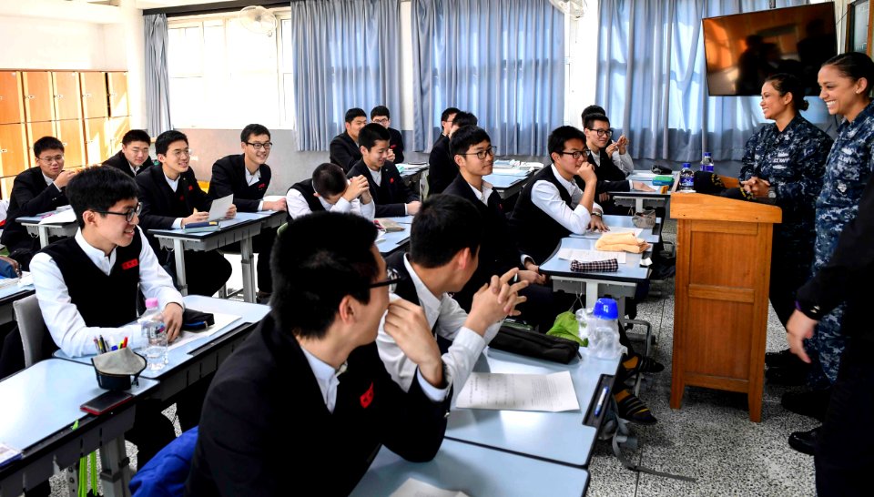 USS Wayne E. Meyer and USS Carl Vinson Attend a Commuity Outreach Event in Busan 170317-N-RM689-049