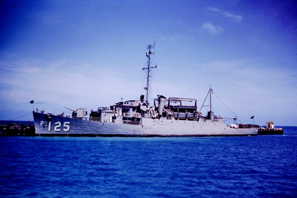 USS Wantuck (APD-125) in port, circa in 1952