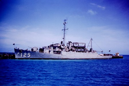 USS Wantuck (APD-125) in port, circa in 1952