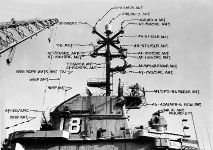 USS Wasp (CVA-18) radars in November 1955