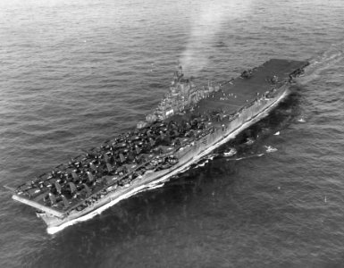 USS Wasp (CV-18) at sea in the Western Pacific on 6 August 1945 (80-G-261904)