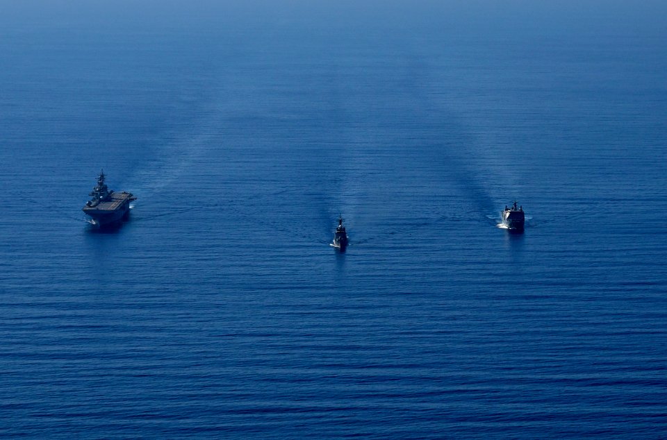 USS Wasp, BRP Ramon Alcatraz and BRP Tarlac at Balikatan 2019 - 002