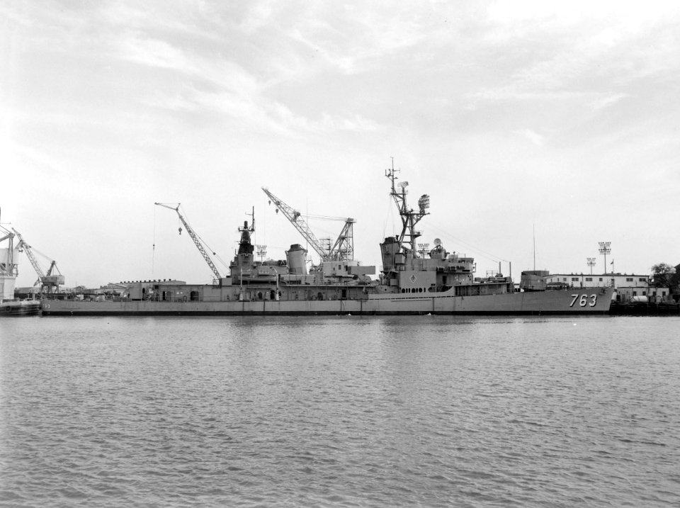 USS William C. Lawe (DD-763) in port c1962