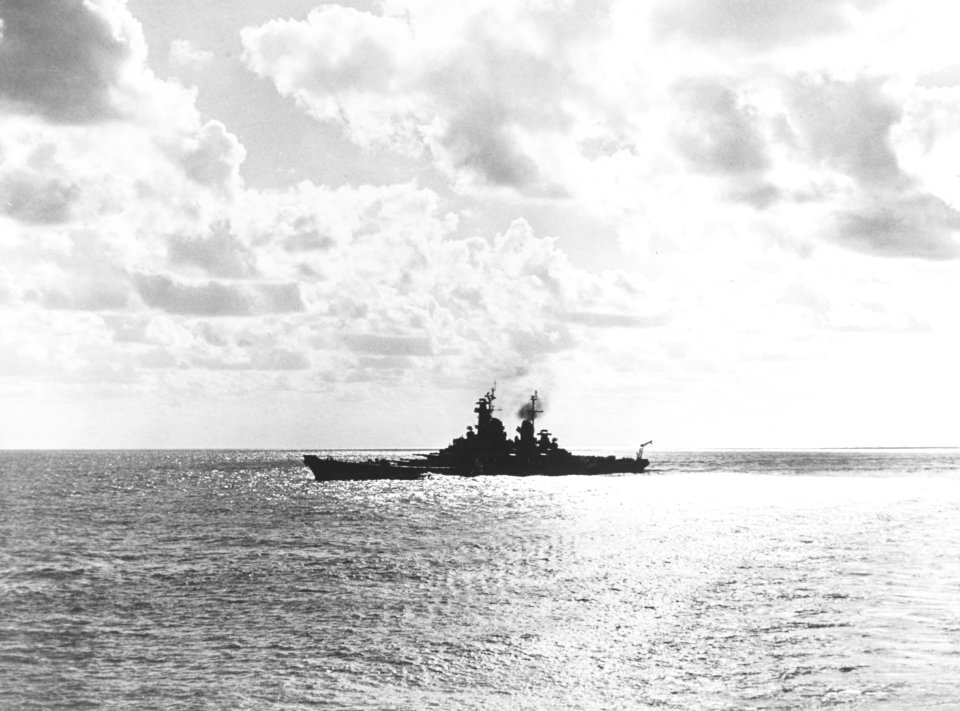 USS Wisconsin (BB-64) underway on 4 September 1952