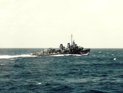 USS Wickes (DD-578) at sea in October 1943