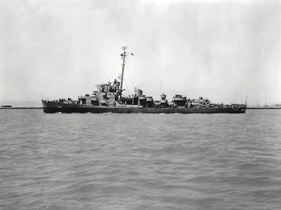 USS William C. Miller (DE-259) off the Mare Island Naval Shipyard on 15 May 1945 (19-N-86023)