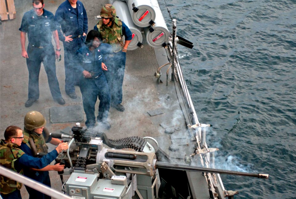 USS Winston S. Churchill conducts a a live-fire exercise. (8223385857)