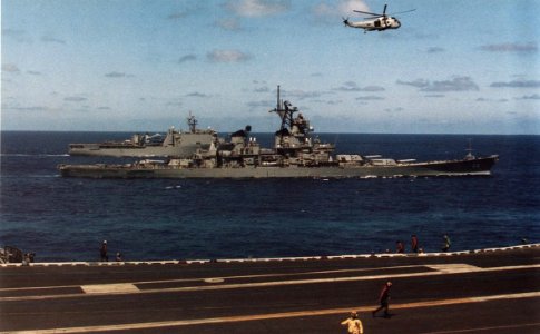 USS Wisconsin (BB-64) at sea c1990