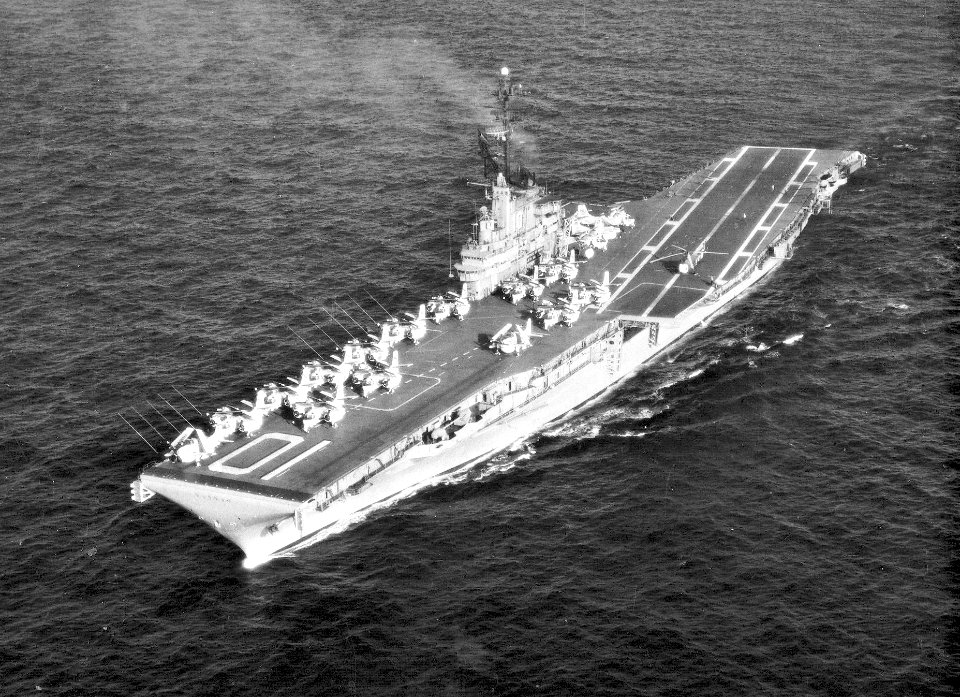 USS Yorktown (CVS-10) underway at sea on 10 March 1963