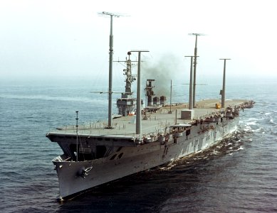 USS Wright (CC-2) underway at sea on 25 September 1963 (KN-5885)