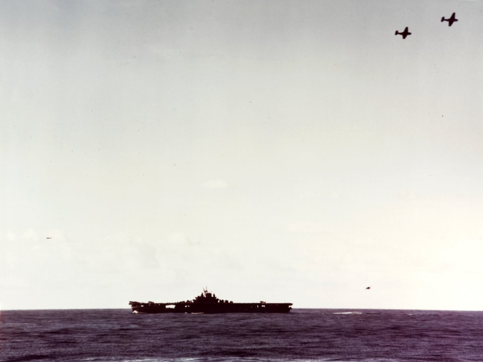 USS Yorktown (CV-10) conducting air operations in December 1943 (80-G-K-15557)