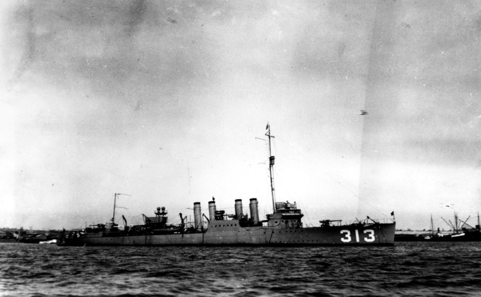 USS Zeilin (DD-313) at San Diego, California (USA), circa in the early 1920s (NH 69507)