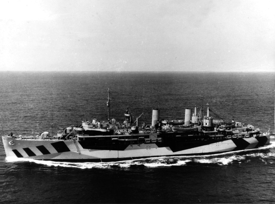 USS Yosemite (AD-19) underway on 23 July 1944 (NH 124515)