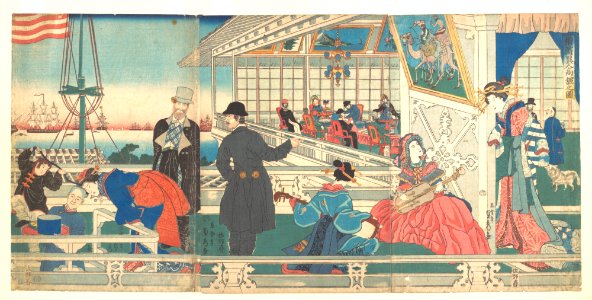 Utagawa Sadahide (1861) Home of Foreign Merchants in Yokohama