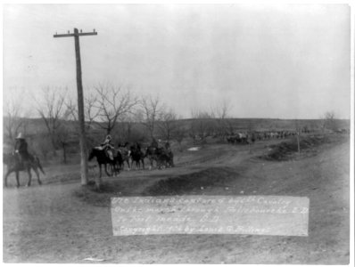 Ute Indians captured by 6th Cavalry on the march through Belle Fourche, S.D., to Fort Meade, S.D. LCCN90707431