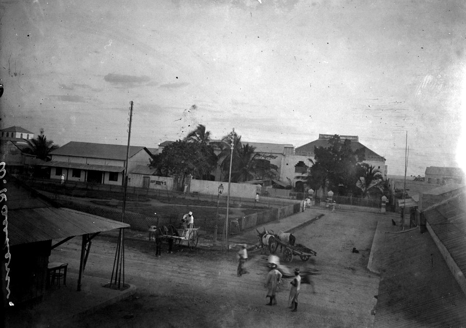Utsikt från min veranda. Datum, 1906 Ort, Majunga, Madagaskar. Majunga - SMVK - 021830