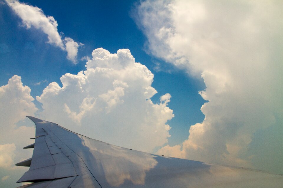 Clouds travel flight