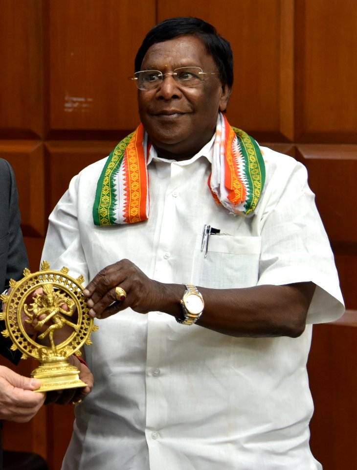 V. Narayanasamy with Ambassador Kenneth I. Juster (cropped)