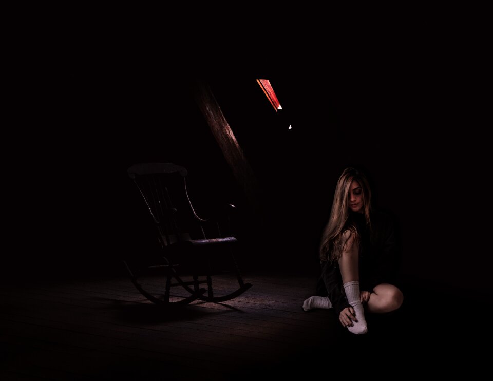 Adult woman shadow