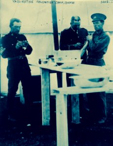 Vaccination at Valcartier Camp, Quebec, Canada, WWI (29569636885)