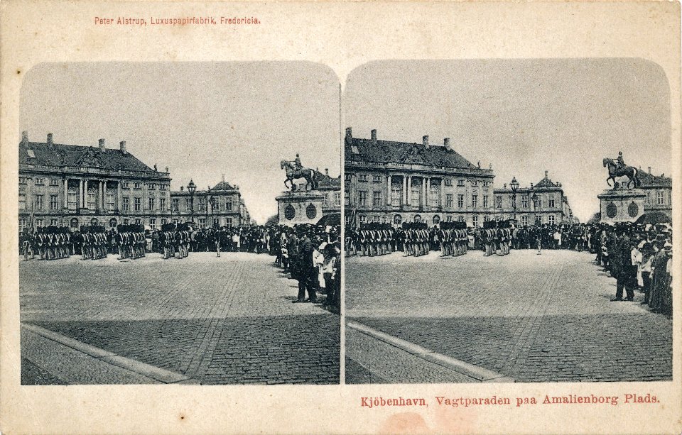 Vagtparade på Amalienborg Plads, 1896-1912