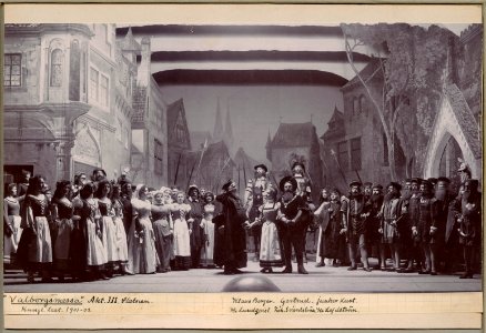 Valborgsmessa, Kungliga teatern 1902. Föreställningsbild - SMV - H13 023
