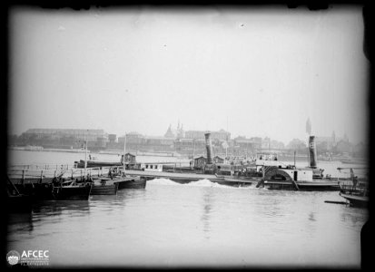 Vaixells en el port de la ciutat de Colònia