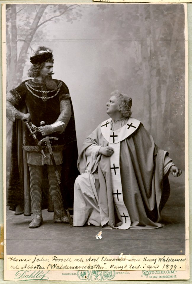Valdemarsskatten, Kungliga teatern 1899. Rollporträtt - SMV - H3 055