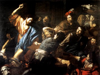 Valentin de Boulogne, Christ Driving the Money Changers out of the Temple