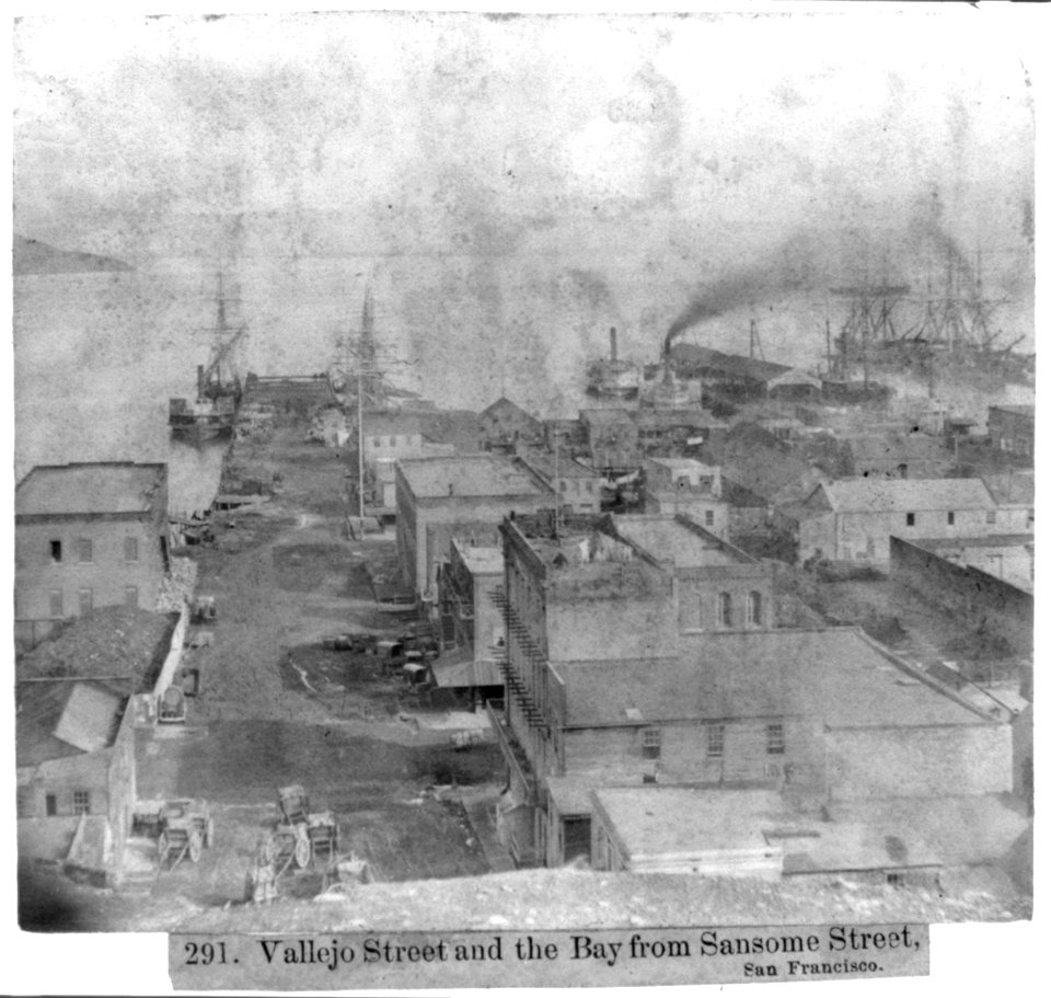 Vallejo Street and the Bay from Sansome Street, San Francisco LCCN2002723457