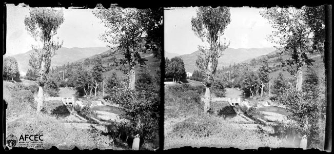 Vall amb una resclosa del riu Freser