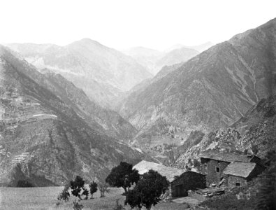 Vall del riu d'Aós vist desde la casa Llumaneras (Restored)